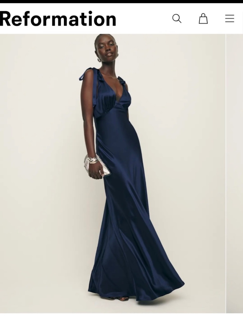Reformation Pernille Dress - Navy
